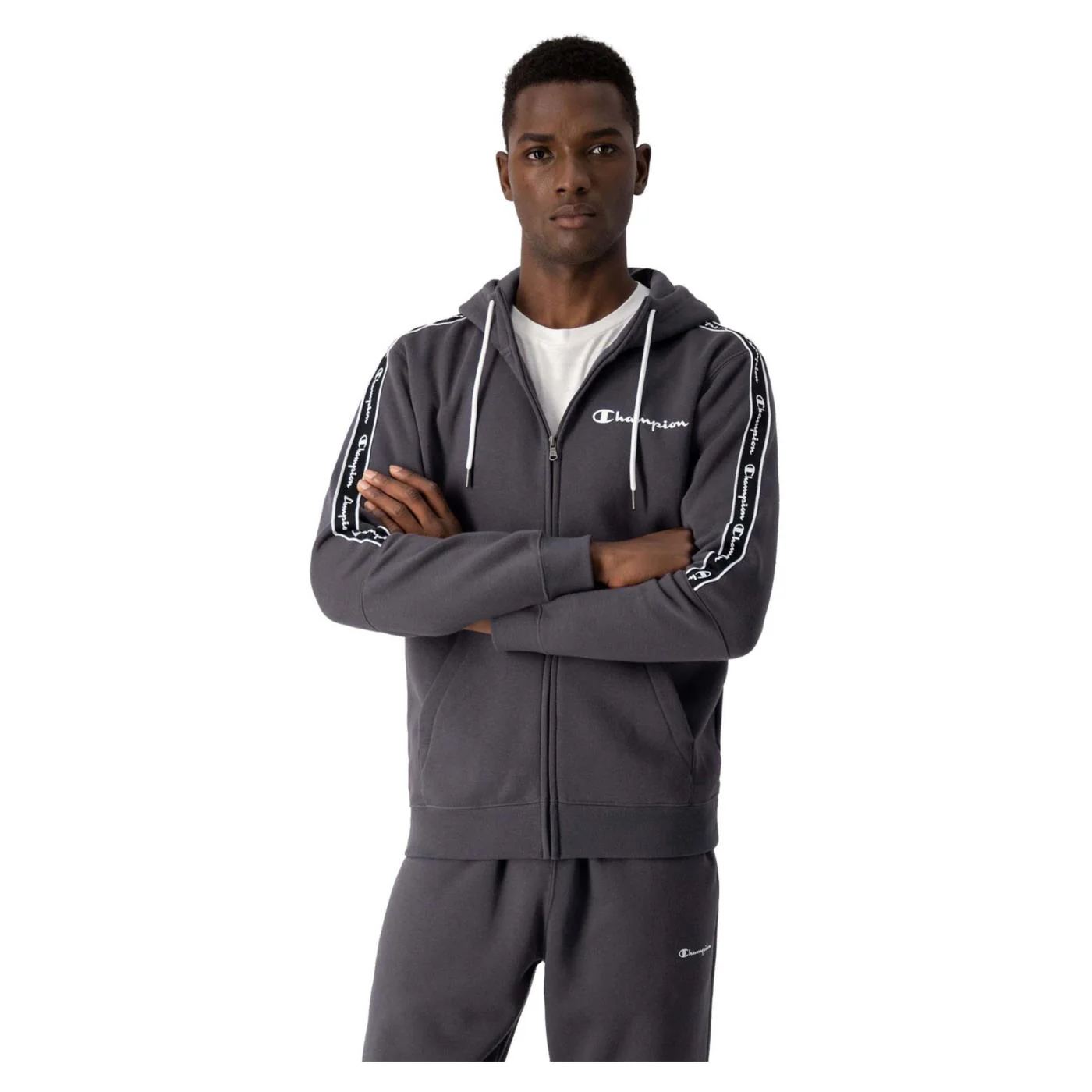 CHAMPION HOODED FZ SWEATSHIRT - Image 2