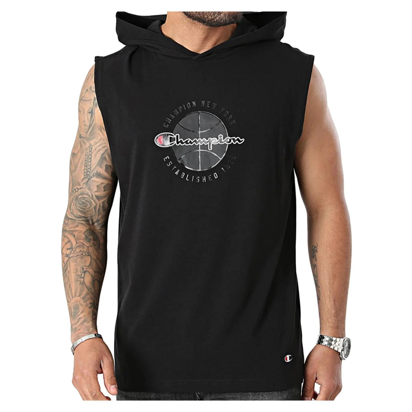 CHAMPION SLEEVELESS HOODED T-SHIRT - Image 2