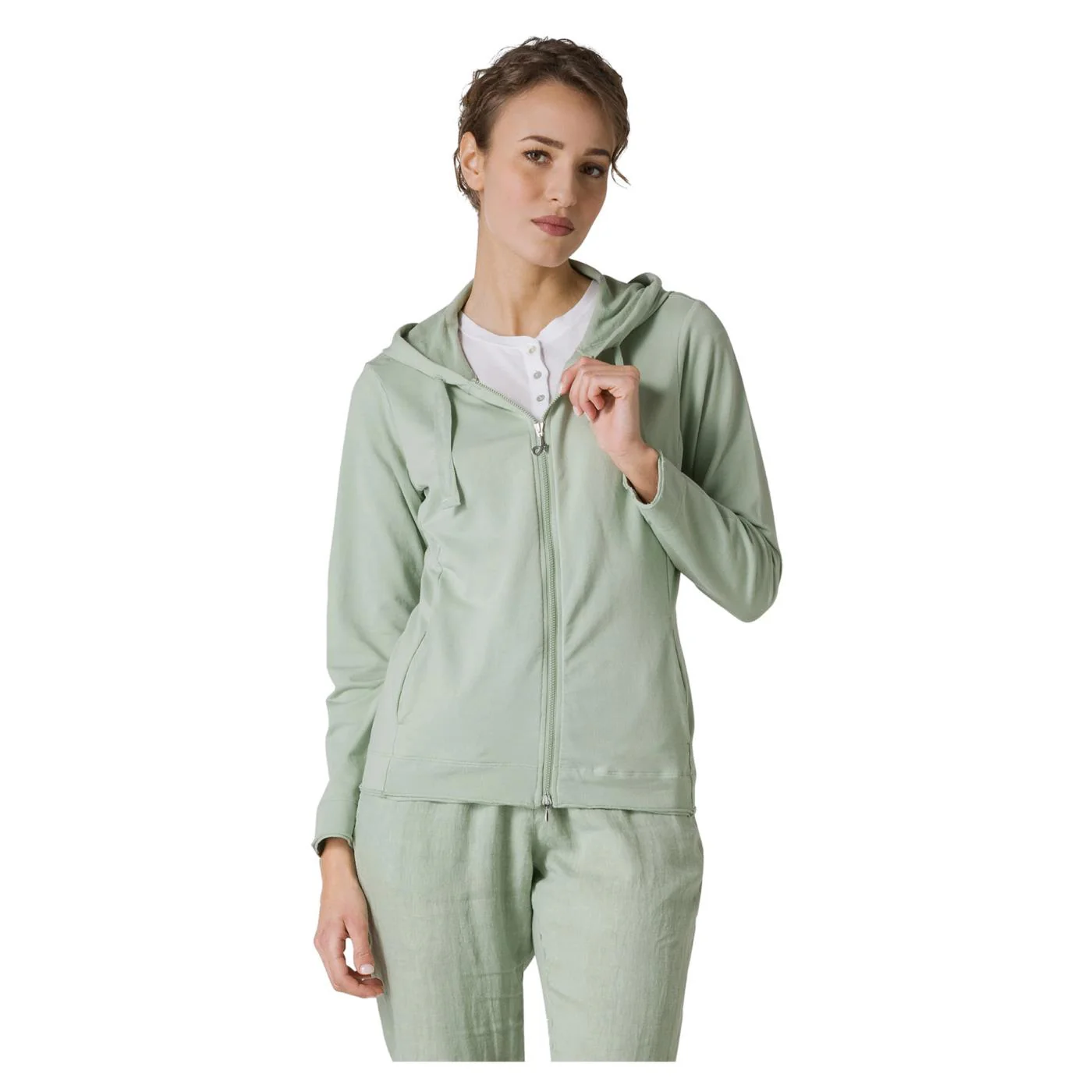 DEHA FELPA ZIP E CAPPUCCIO - Image 2