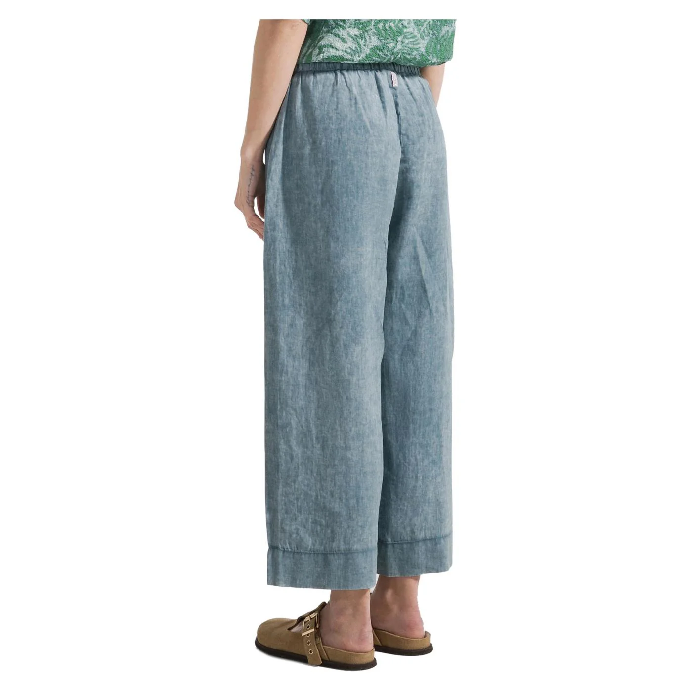 DEHA PANTALONE CROPPED IN LINO - Image 2