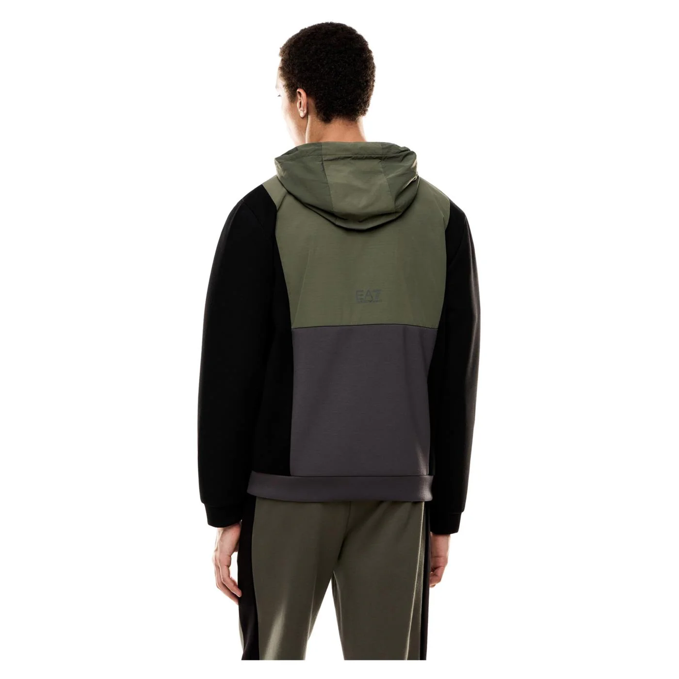 EMPORIO ARMANI 7 EA7 COLOUR BLOCK HOODIE FZ - Image 3