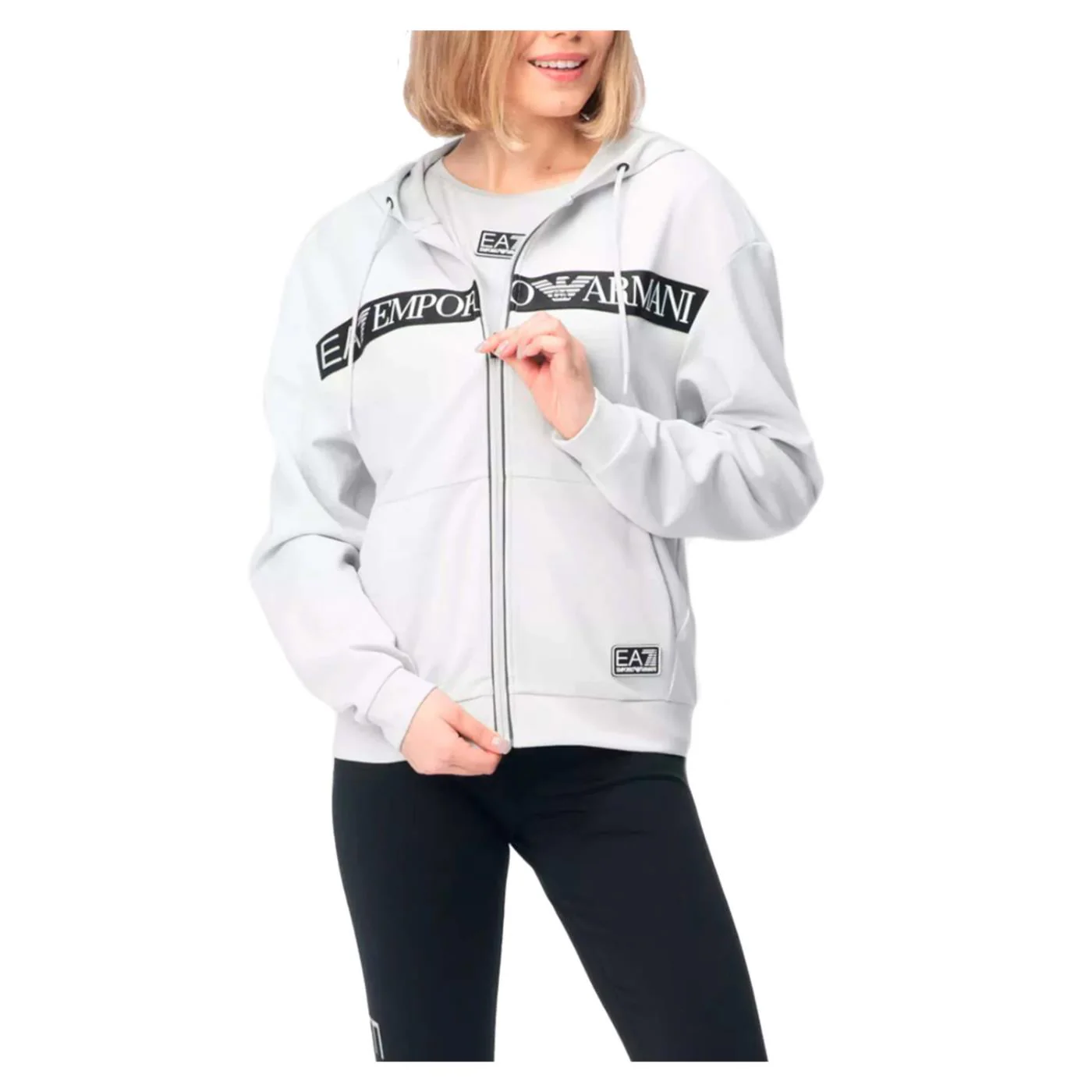 EMPORIO ARMANI 7 EA7 NATURAL VENTUS7 W HOODIE - Image 2