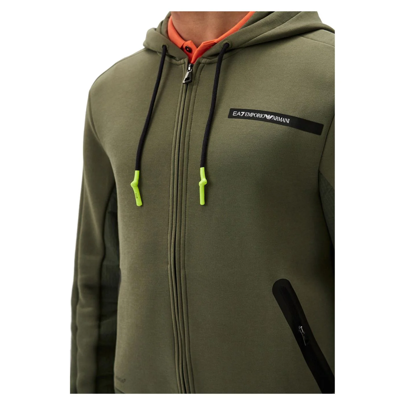 EMPORIO ARMANI 7 EA7 TRAIN ATHLETIC MIX HOODIE - Image 3