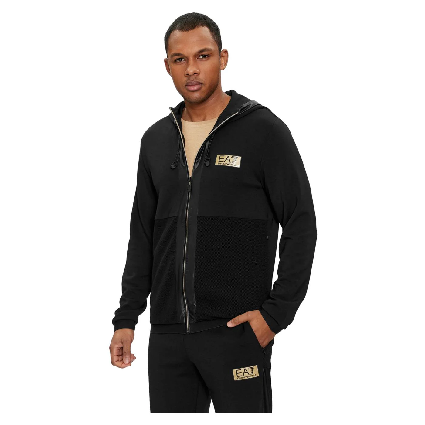 EMPORIO ARMANI 7 EA7 TRAIN GOLD LABEL HOODIE - Image 2