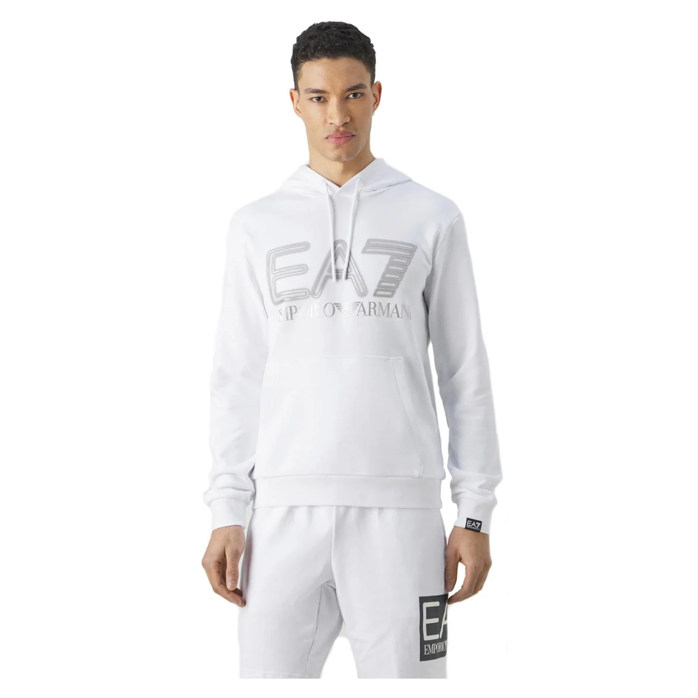 EMPORIO ARMANI 7 EA7 TRAIN LOGO HOODIE - Image 2