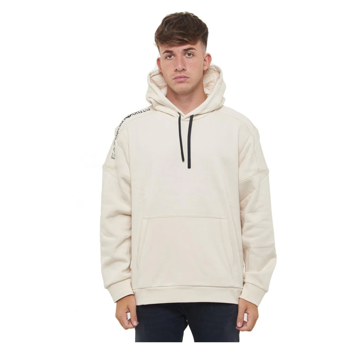 EMPORIO ARMANI 7 EA7 TRAIN LOGO TAPE HOODIE - Image 2