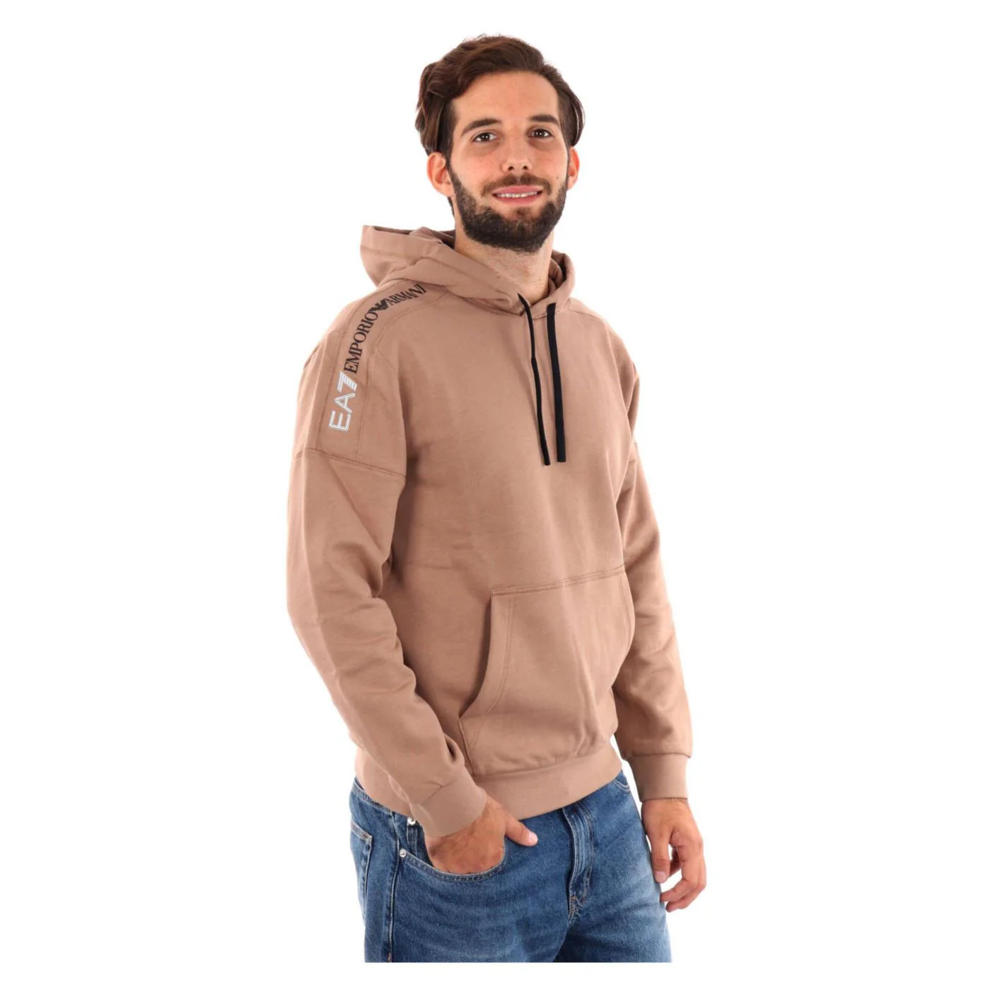 EMPORIO ARMANI 7 EA7 TRAIN LOGO TAPE HOODIE - Image 3