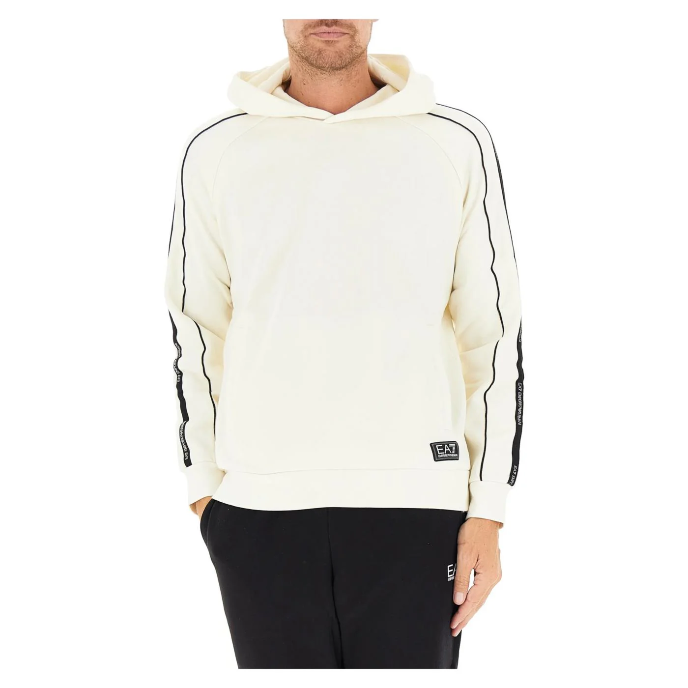 EMPORIO ARMANI 7 EA7 TRAIN LOGO TAPE HOODIE - Image 2