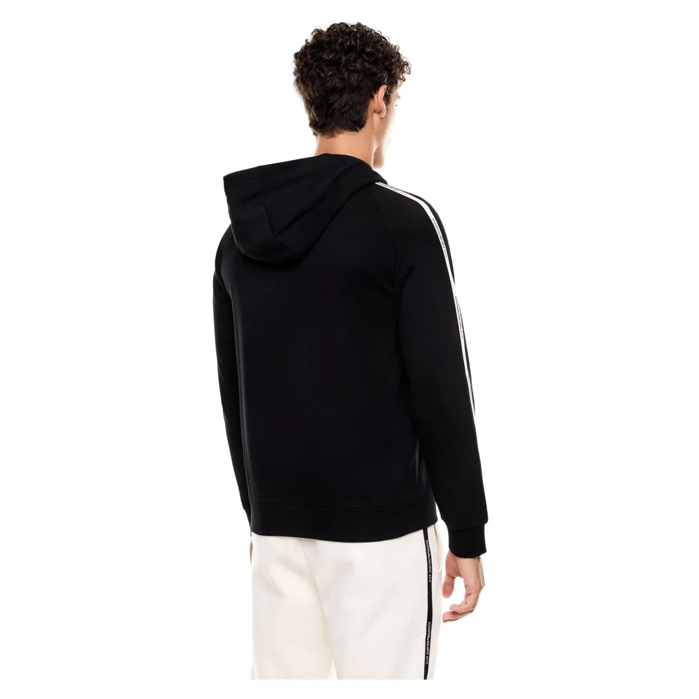 EMPORIO ARMANI 7 EA7 TRAIN LOGO TAPE HOODIE FZ - Image 3