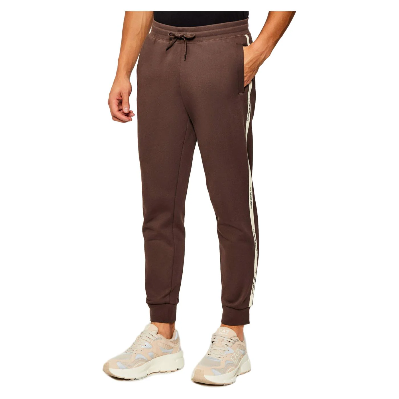 EMPORIO ARMANI 7 EA7 TRAIN LOGO TAPE PANTS - Image 2