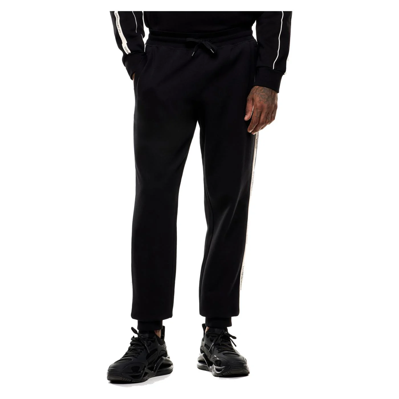 EMPORIO ARMANI 7 EA7 TRAIN LOGO TAPE PANTS - Image 2