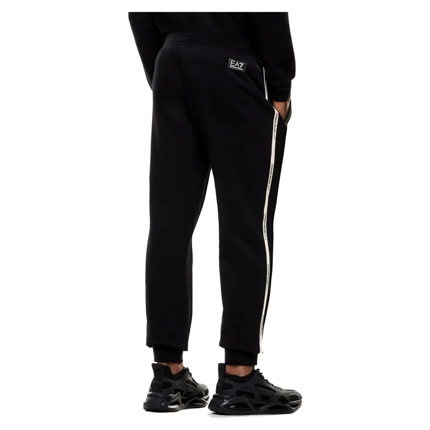EMPORIO ARMANI 7 EA7 TRAIN LOGO TAPE PANTS - Image 3