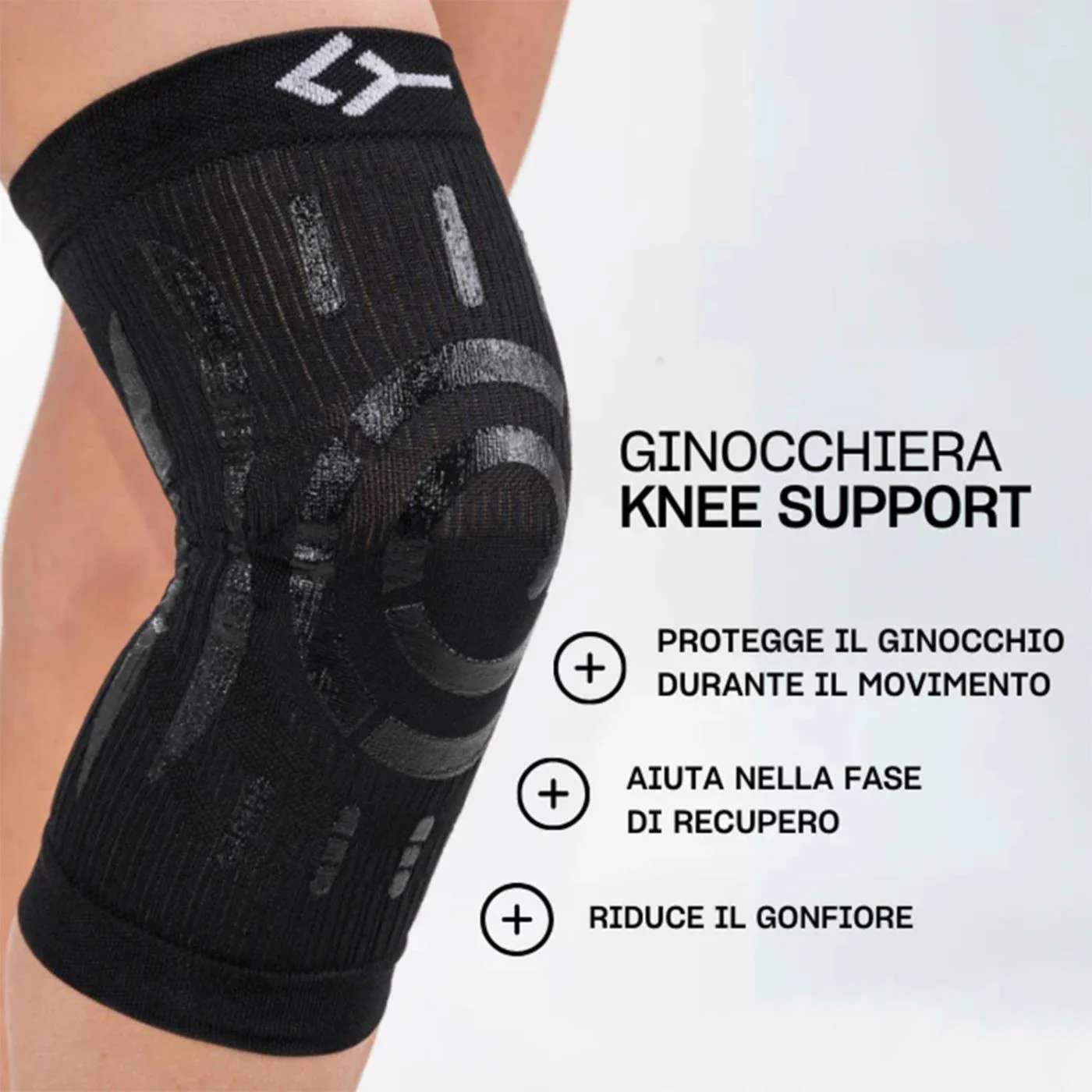 FLOKY KNEE SUPPORT SX BLACK - Image 4