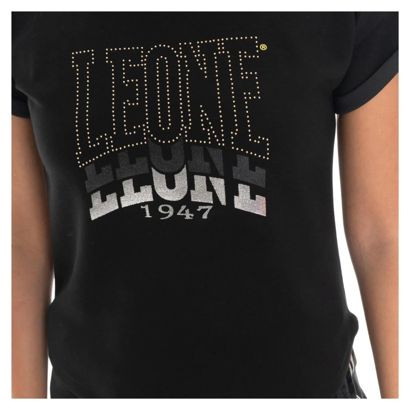 LEONE T-SHIRT W GOLD STUDS - Image 3