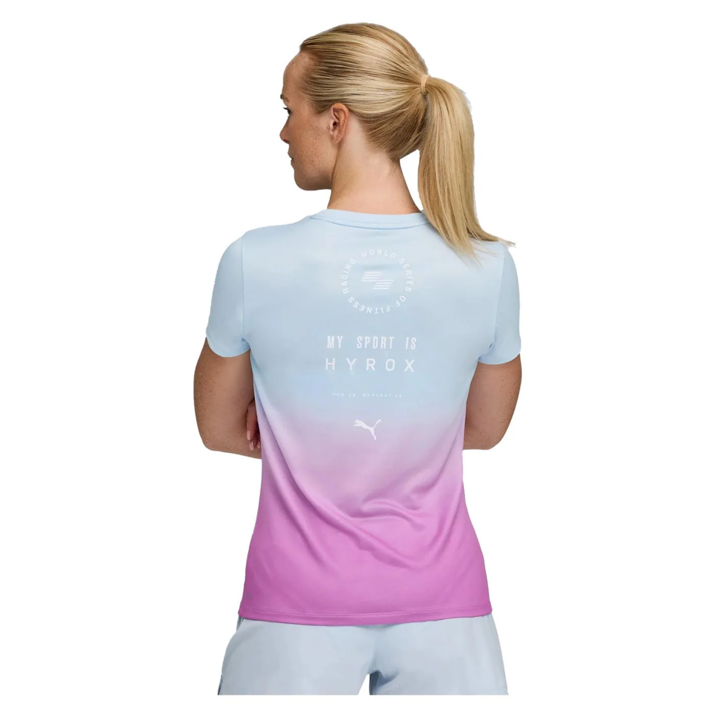 PUMA W HYROX POLY GRAPHIC TEE - Image 2