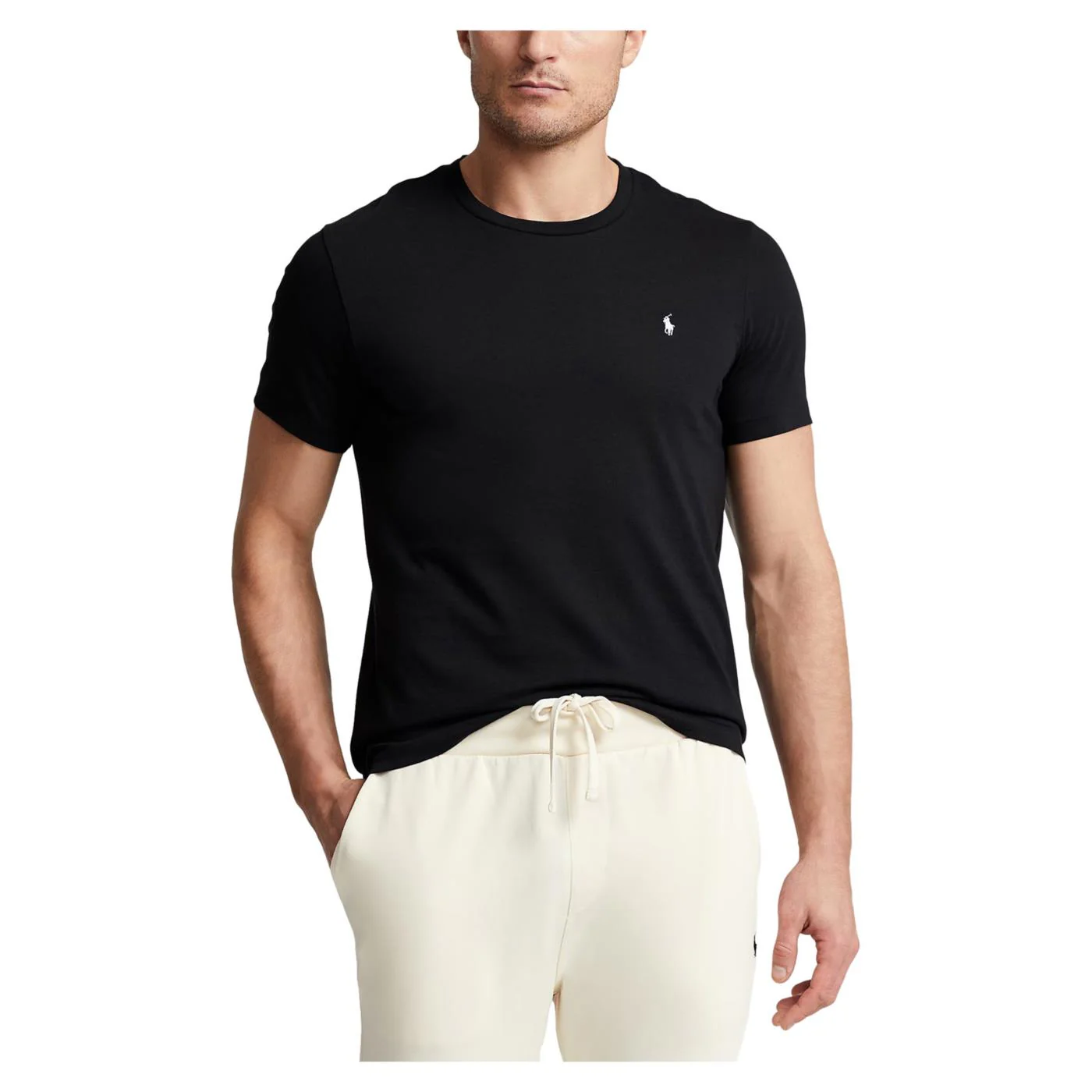 RALPH LAUREN SS CREW-SLEEP-TOP BLACK - Image 2
