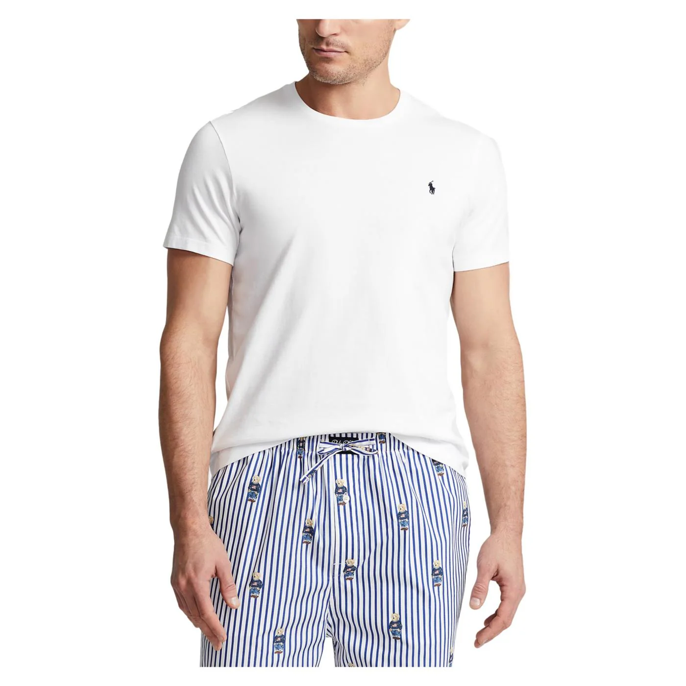 RALPH LAUREN SS CREW-SLEEP-TOP WHITE - Image 2