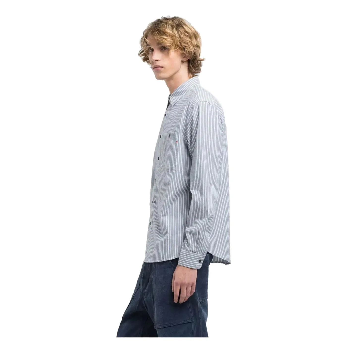 REPLAY CAMICIA REGULAR FIT RIGHE - Image 3