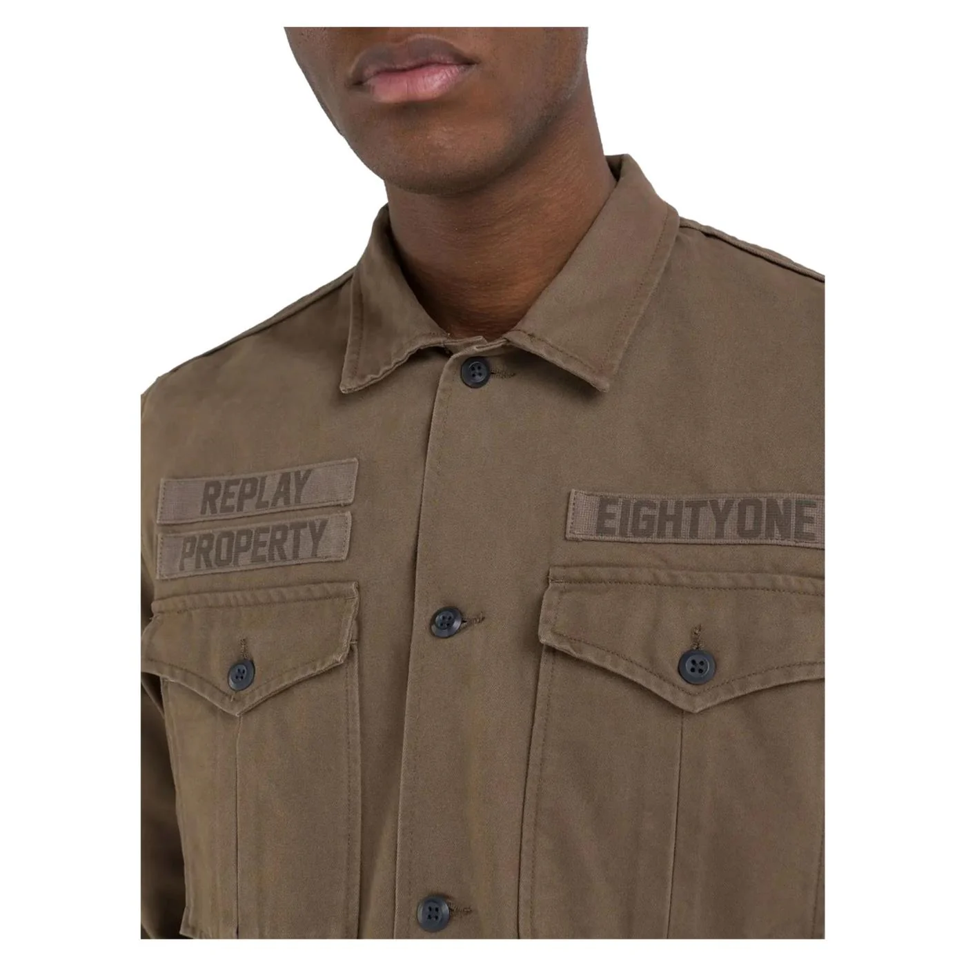 REPLAY CAMICIA REGULAR POPELINE - Image 3