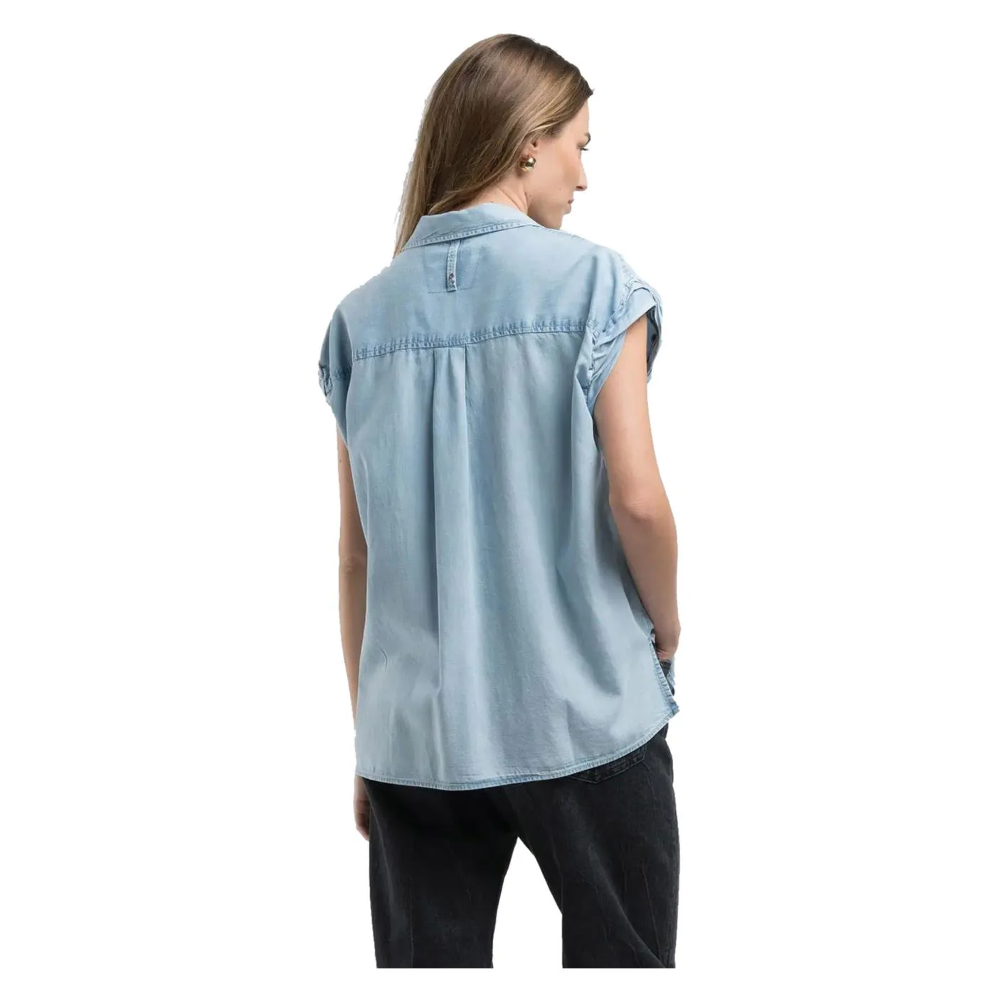 REPLAY CAMICIA SMANICATA DENIM - Image 2