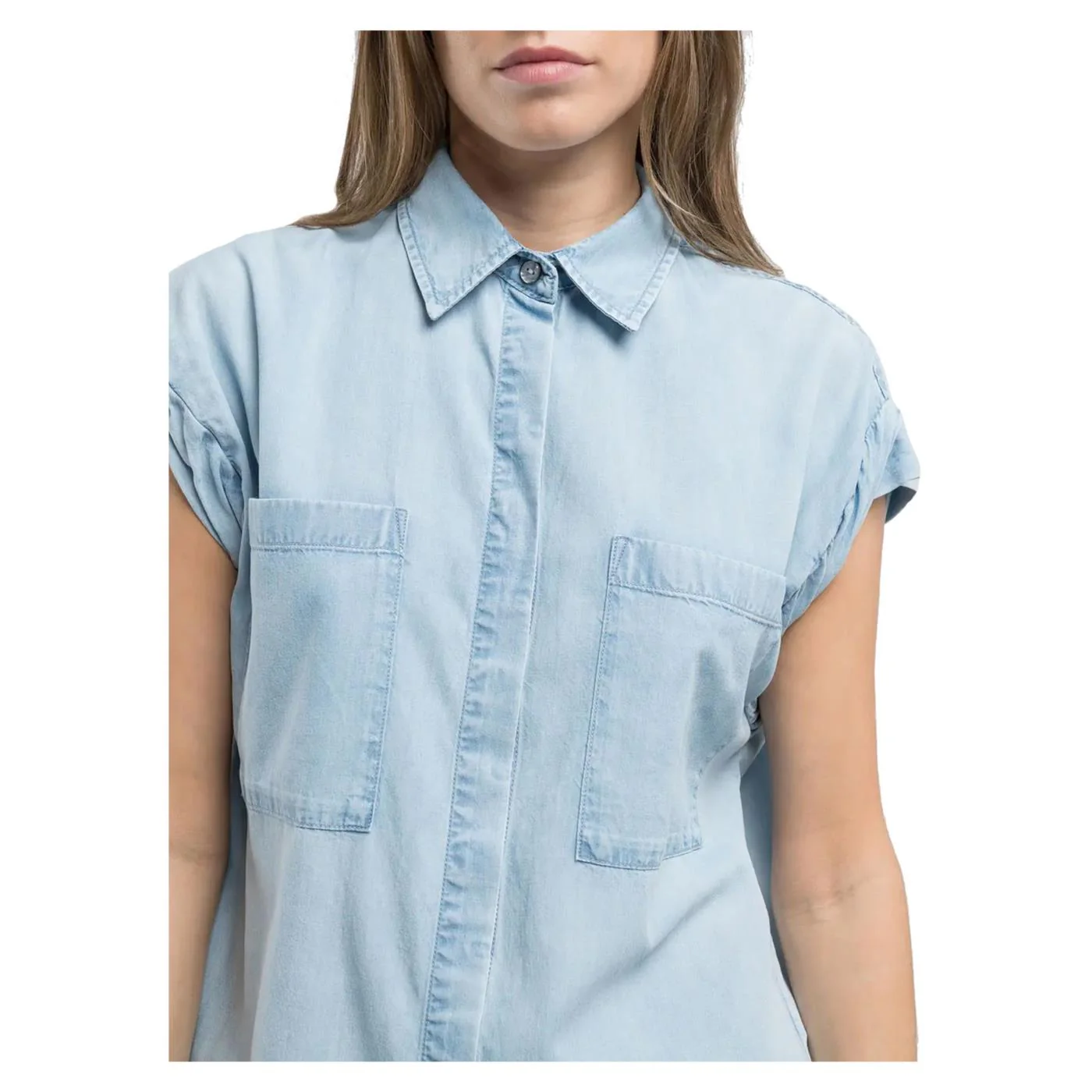 REPLAY CAMICIA SMANICATA DENIM - Image 3