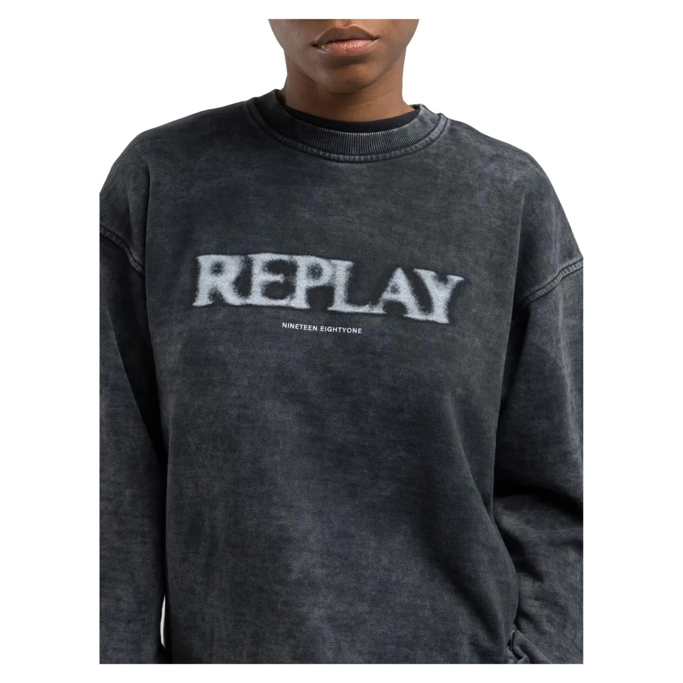 REPLAY FELPA CREW LETTERING - Image 2