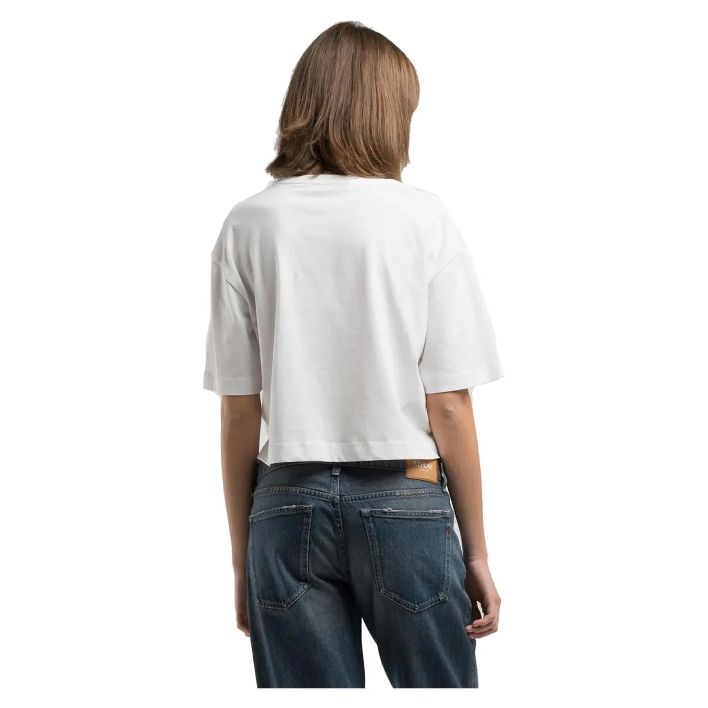 REPLAY TEE CROPPED STAMPATA - Image 2
