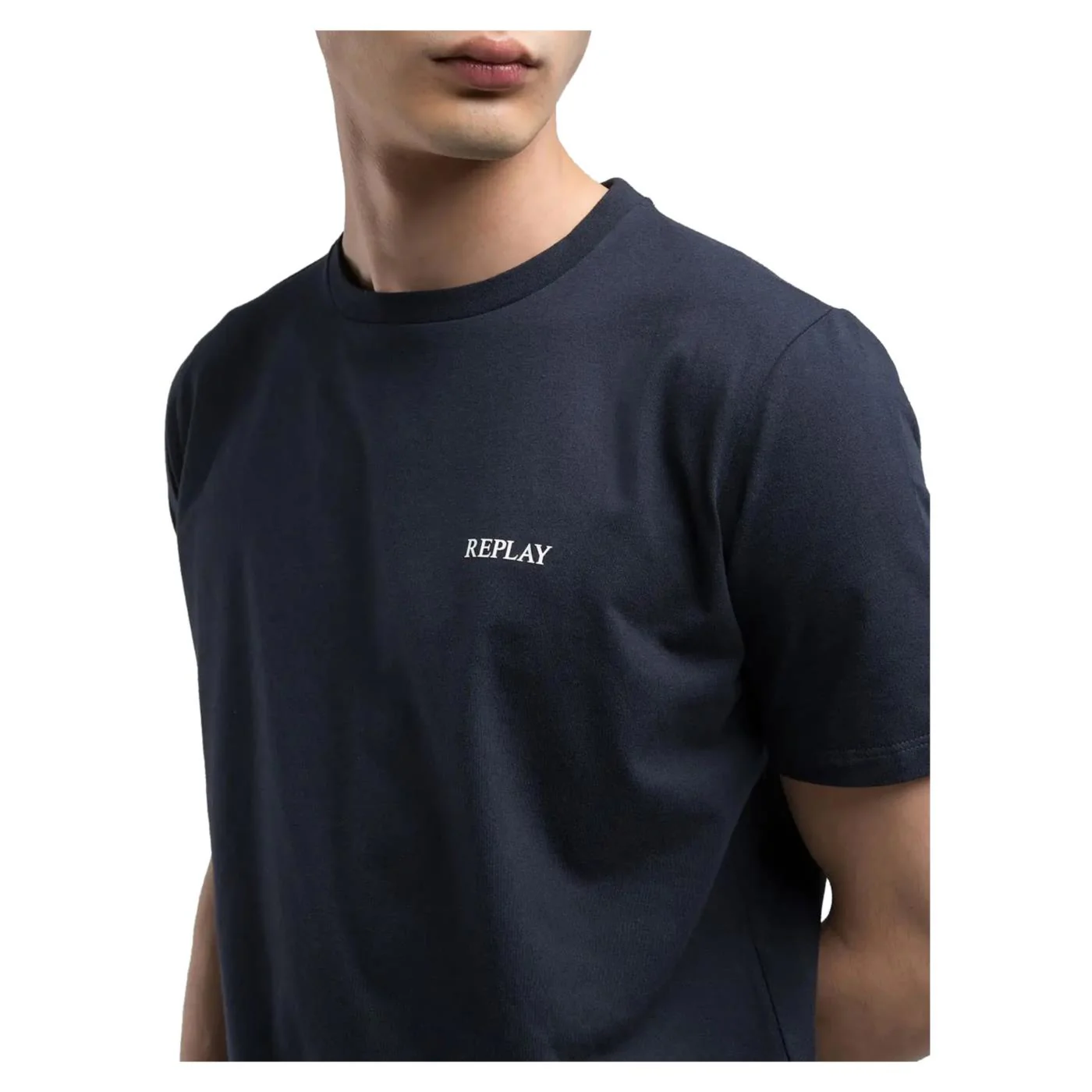 REPLAY TEE IN COTONE LETTERING - Image 3