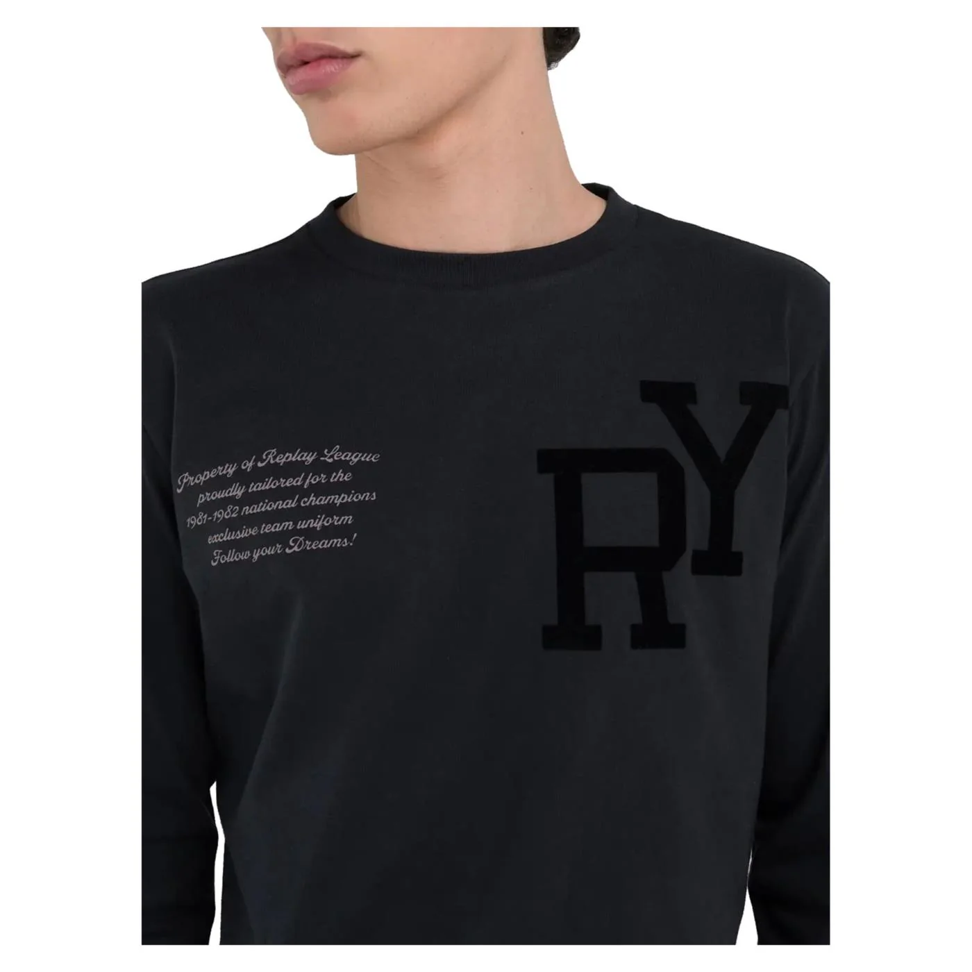 REPLAY TEE ML JERSEY LETTERING - Image 4