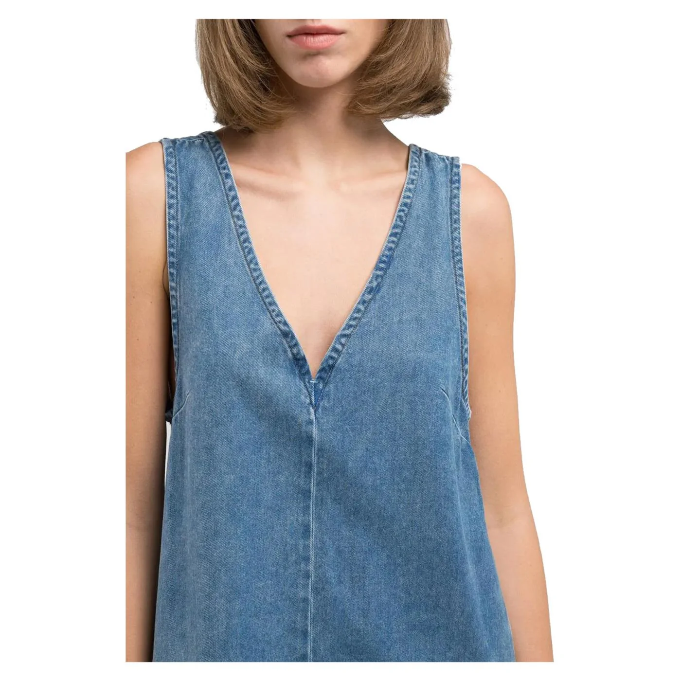 REPLAY VESTITO MINI IN DENIM - Image 3