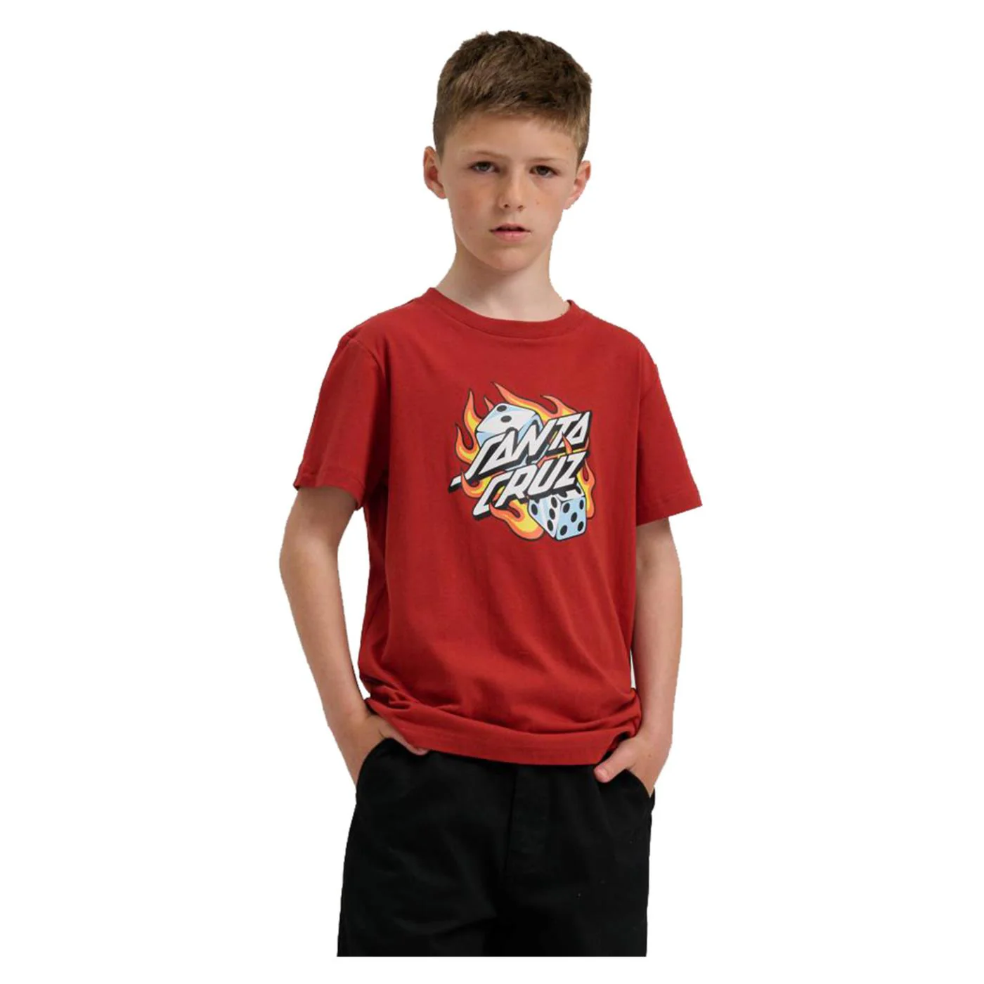 SANTA CRUZ JR FLAMING DICE DOT TEE - Image 2
