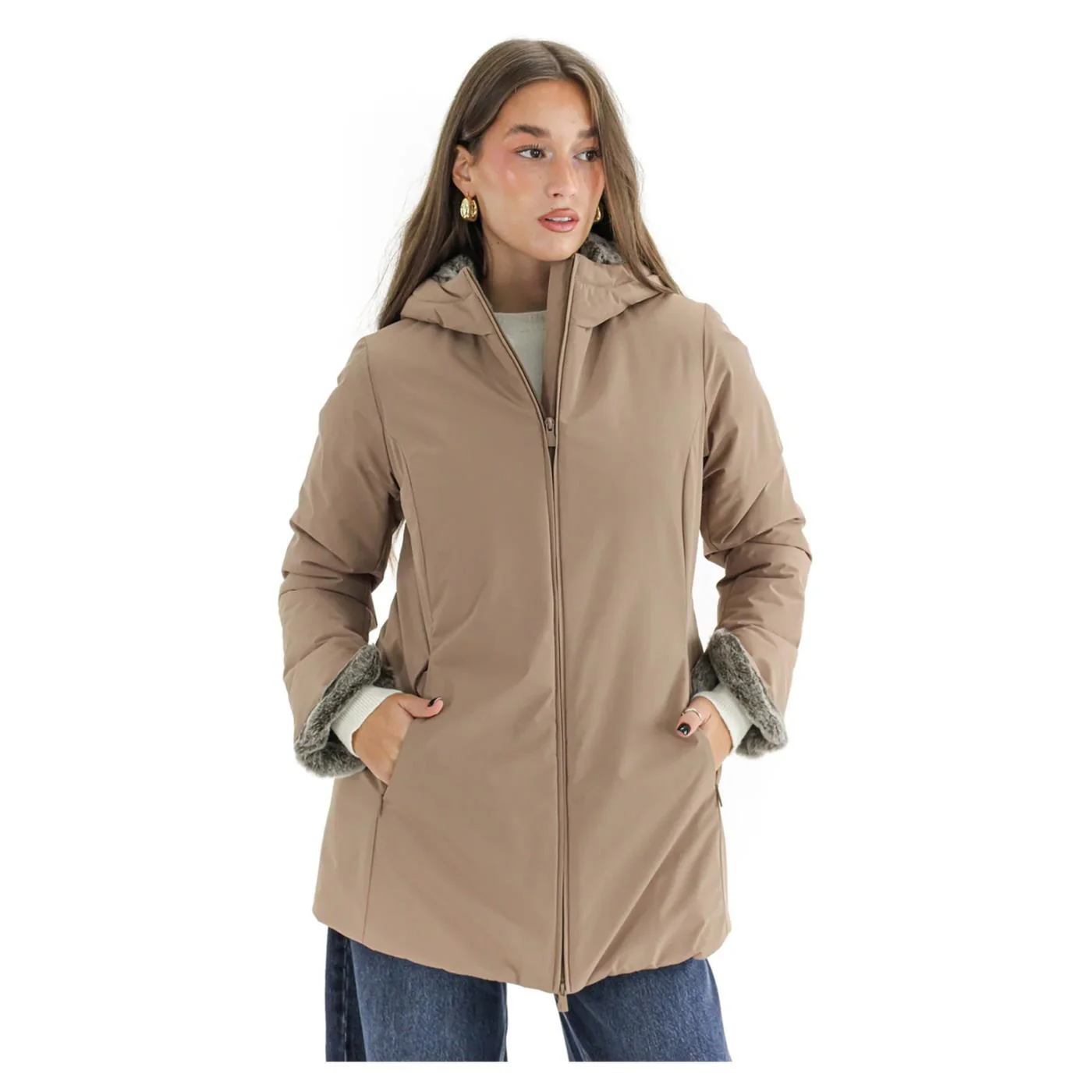SUNS MARMOLADA FUR WOMAN JKT - Image 2