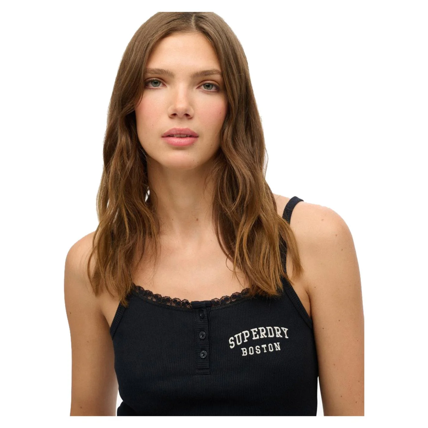 SUPERDRY ATH EMBROIDER BUTTON CAMI - Image 3