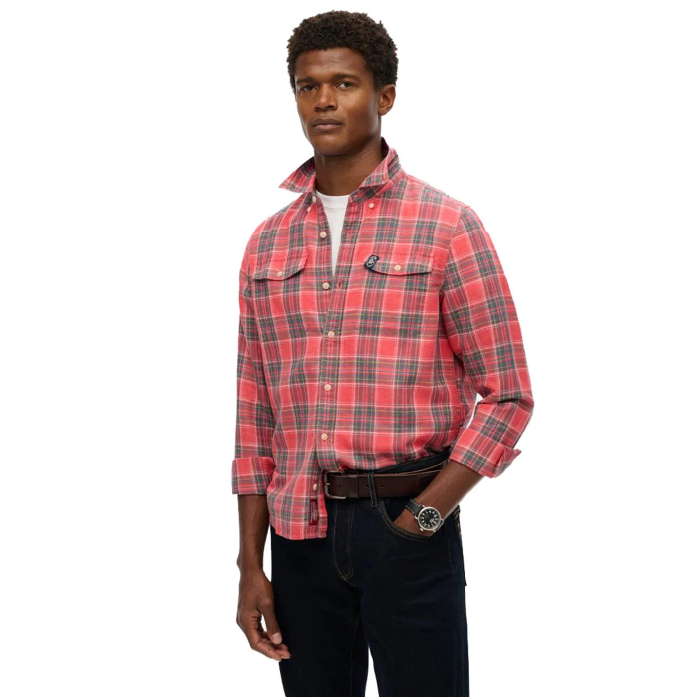 SUPERDRY MERCHANT LINEN CHECK SHIR - Image 2