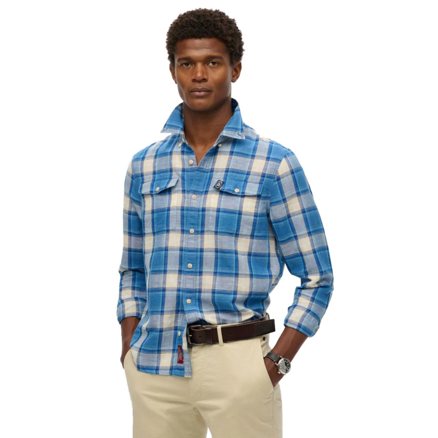 SUPERDRY MERCHANT LINEN CHECK SHIR - Image 2