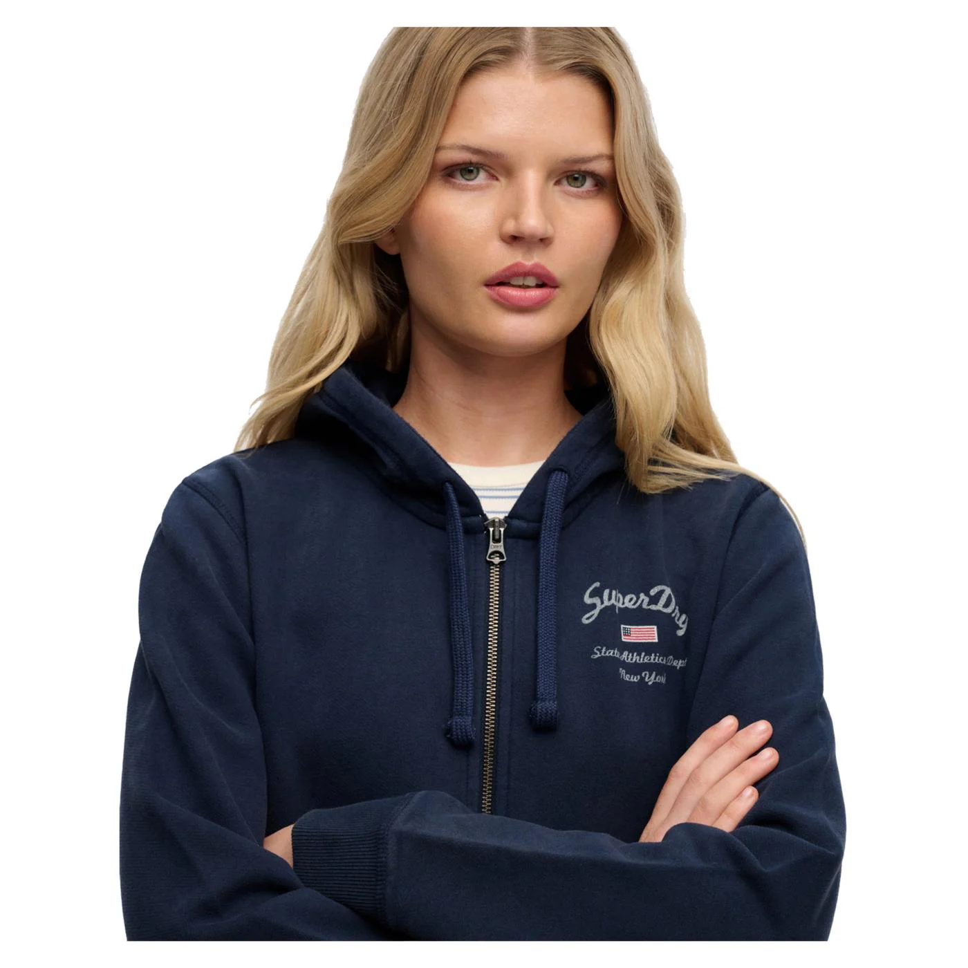 SUPERDRY RELAXED CROP ZIP HOODIE - Image 4