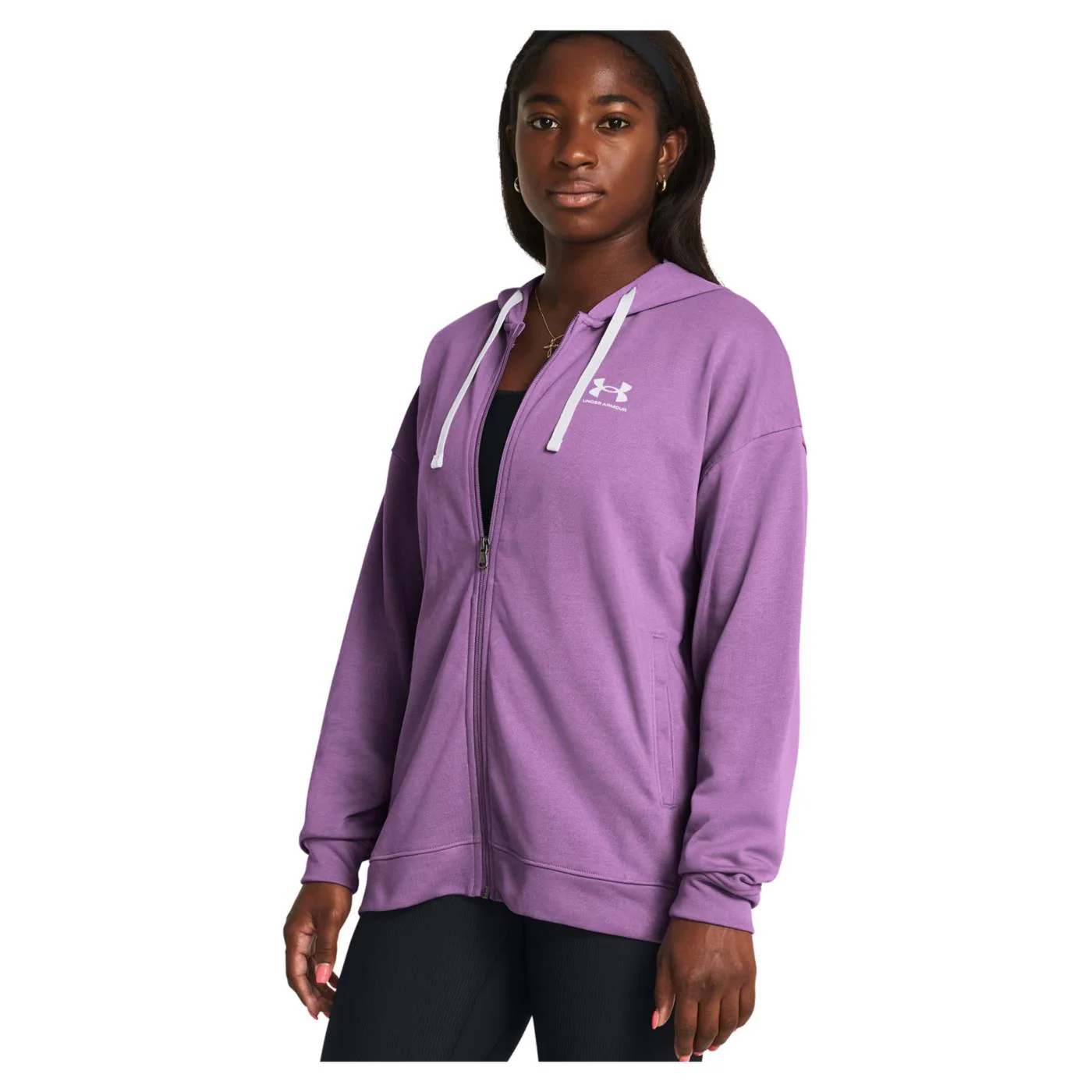 UNDER ARMOUR RIVAL TERRY FZ HOODED W - Image 3
